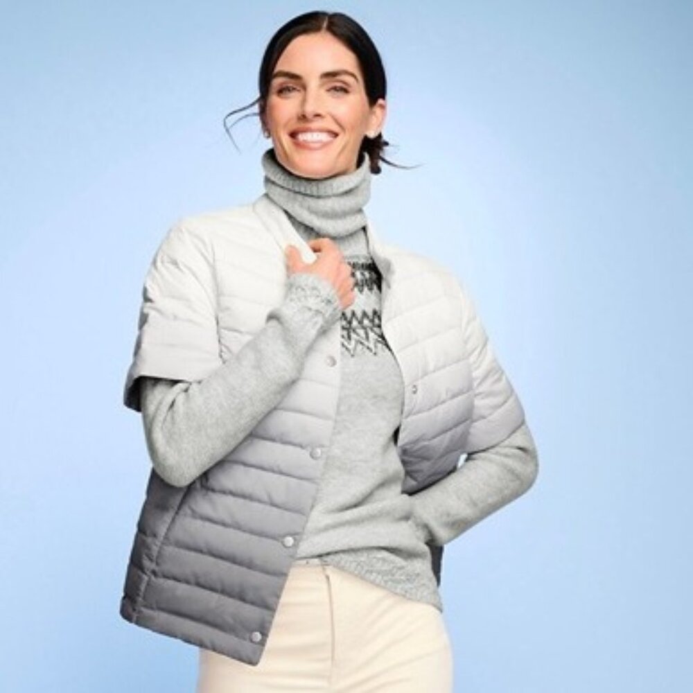 NWT Quilted Down Puffer Ombre Jacket Size XL